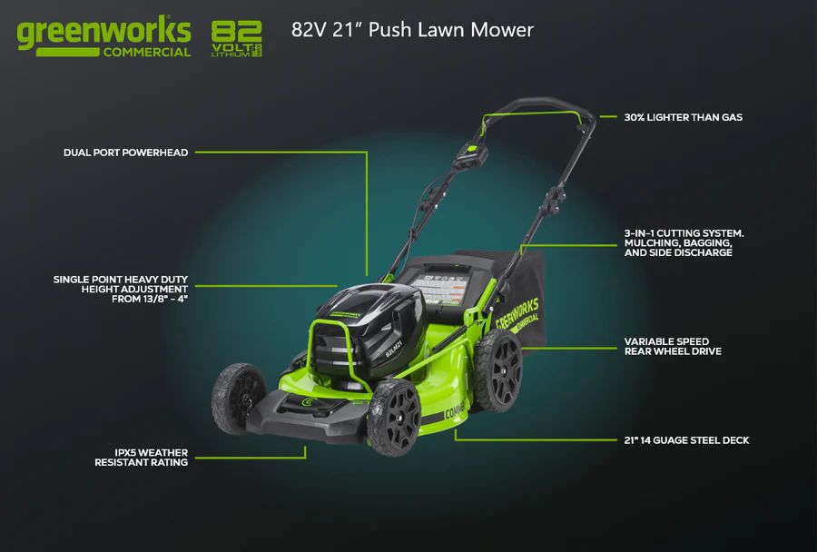 2023 Greenworks Tools 82V 21" Brushless Self-Propelled Mower with 8Ah Battery and Dual Port Charger in North Adams, Massachusetts - Photo 9