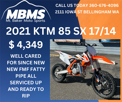 2021 KTM 85 SX 17/14 in Bellingham, Washington - Photo 1