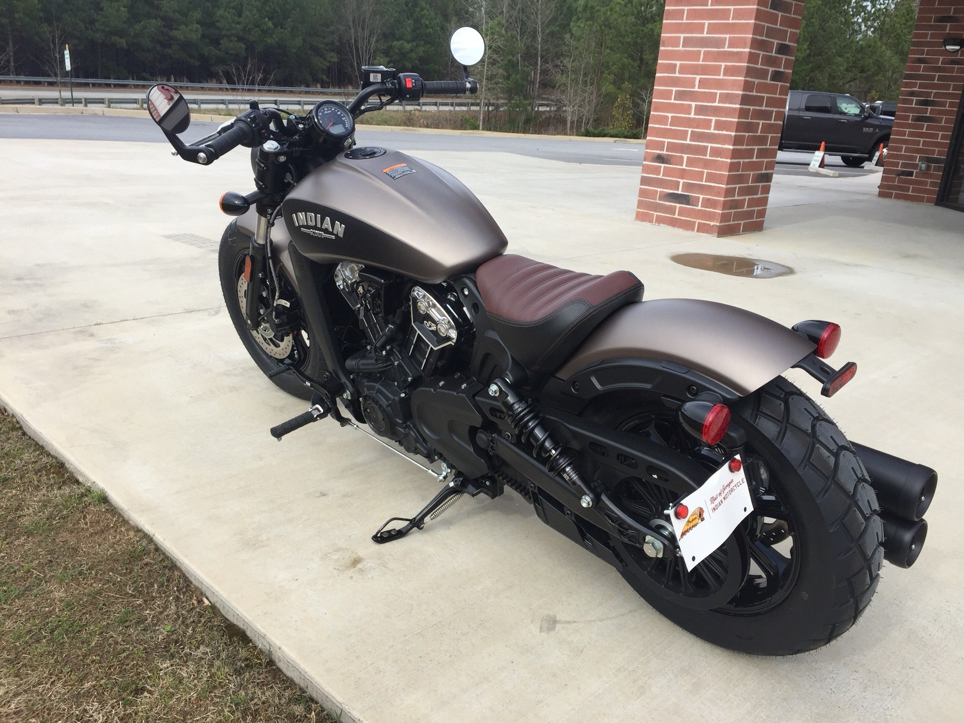 Indian scout bobber license plate relocation