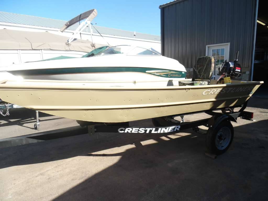 new 2016 crestliner 12' extra-wide jon boat package power