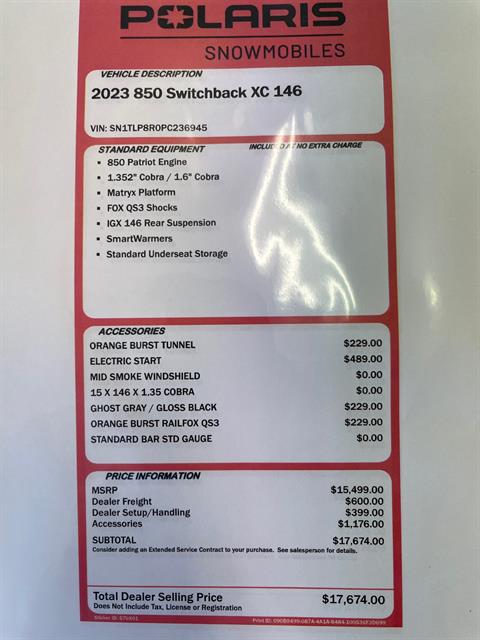 2023 Polaris 850 Switchback XC 146 in Annville, Pennsylvania - Photo 12