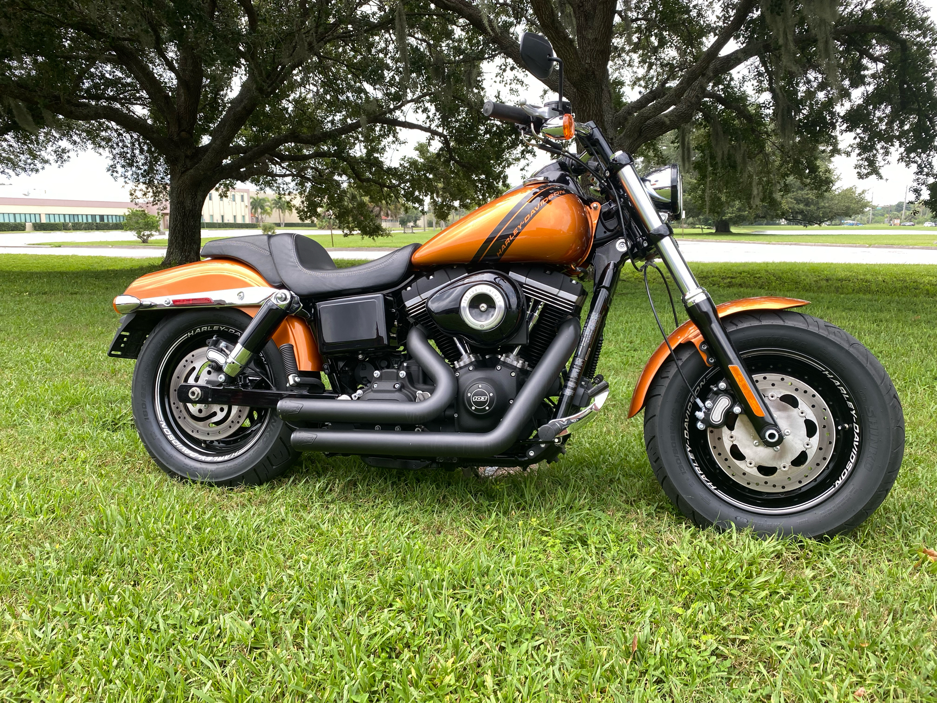 Used 2014 Harley Davidson Dyna Fat Bob Motorcycles In Sarasota Fl Amber Whiskey 322609