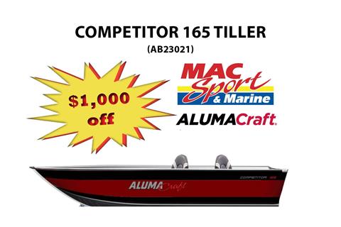 2023 Alumacraft Competitor 165 Tiller in Superior, Wisconsin - Photo 1