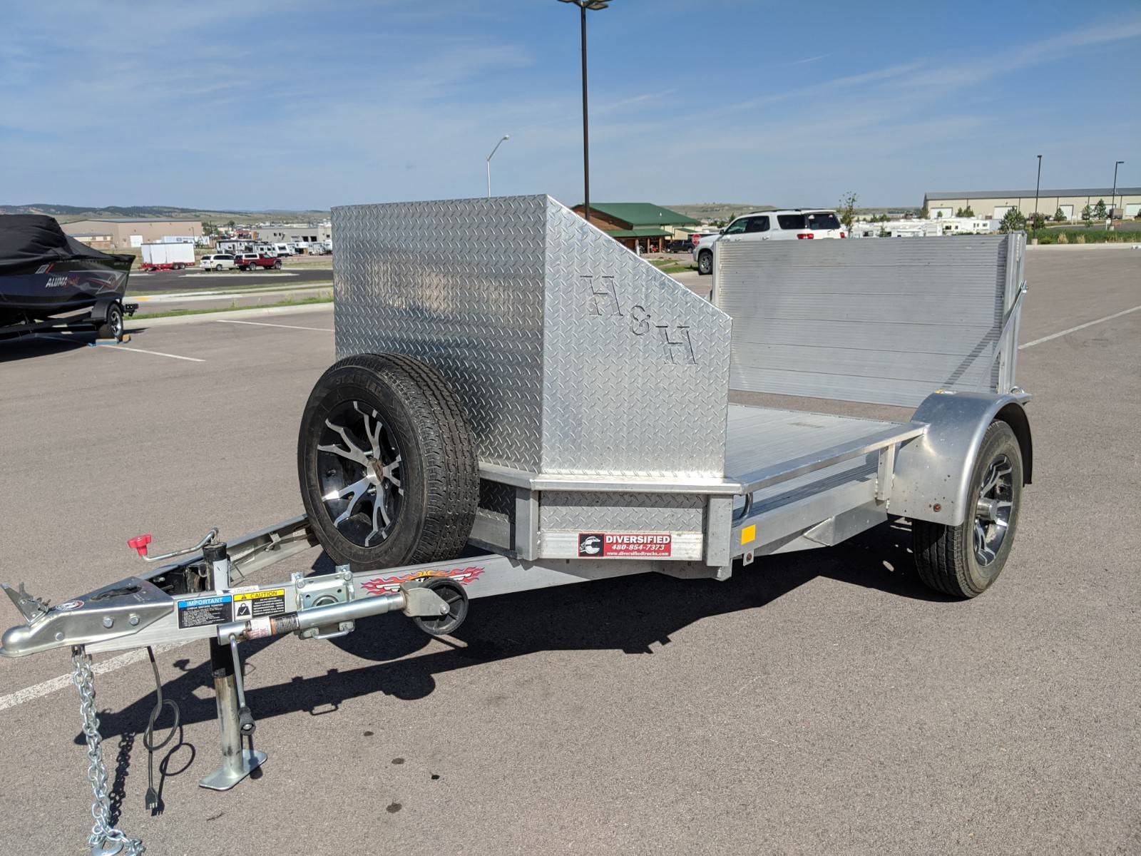 Used 2016 H H Fd306 2 Place Cycle Trailer Silver Utility Trailers In Rapid City Sd U003