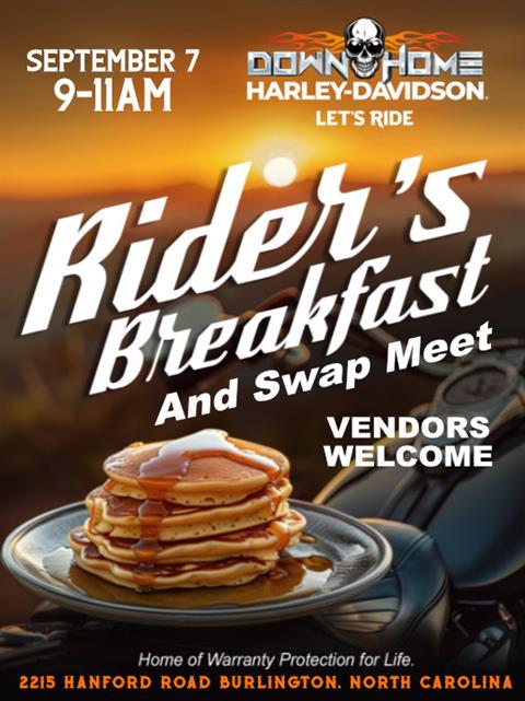 Down Home Harley Riders Breakfast and Swap Meet