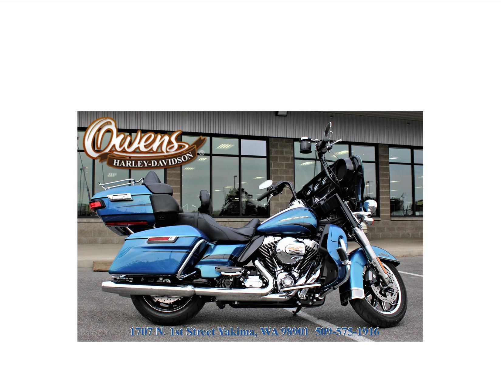 Used 2014 Harley Davidson Ultra Limited Daytona Blue Pearl Motorcycles In Yakima Wa 665109
