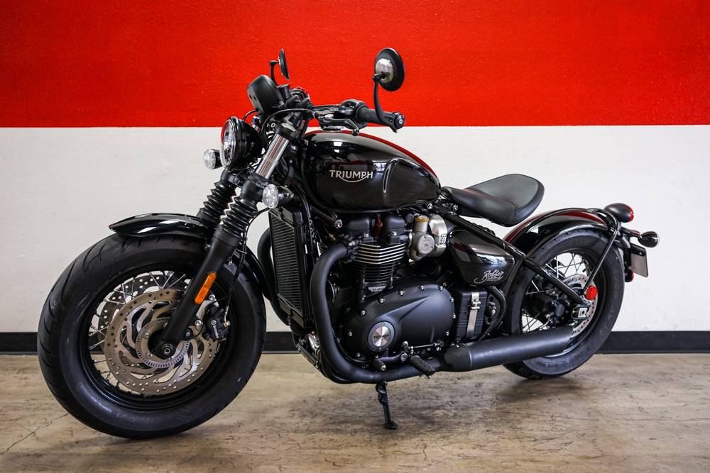 New 2019 Triumph Bonneville Bobber Black Motorcycles in Brea, CA