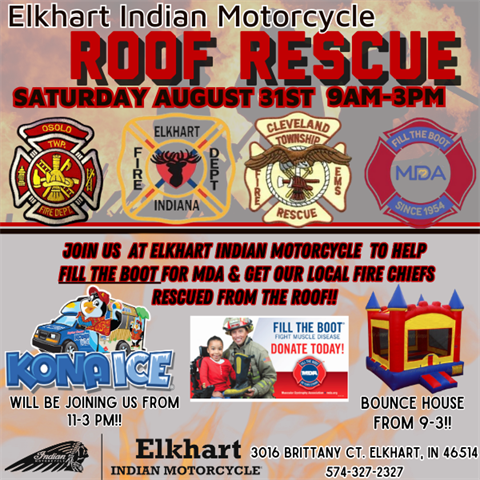 MDA Roof Rescue at Elkhart Indian Motorcycle 