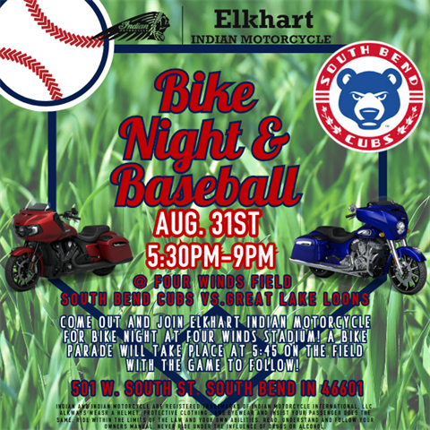 Bike Night & Baseball @ Four Winds Field! 