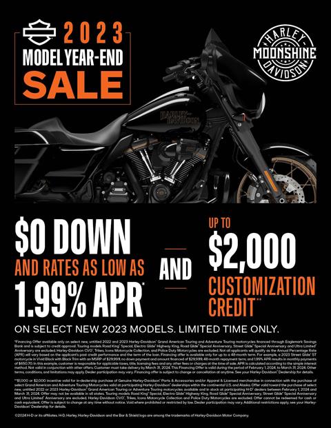 2023 Model End Closeout Sale/1.99% APR and $2,000 for Accessories