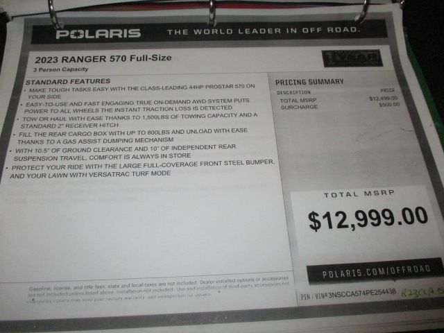 2023 Polaris Ranger 570 Full-Size Sport in Little Falls, New York - Photo 1