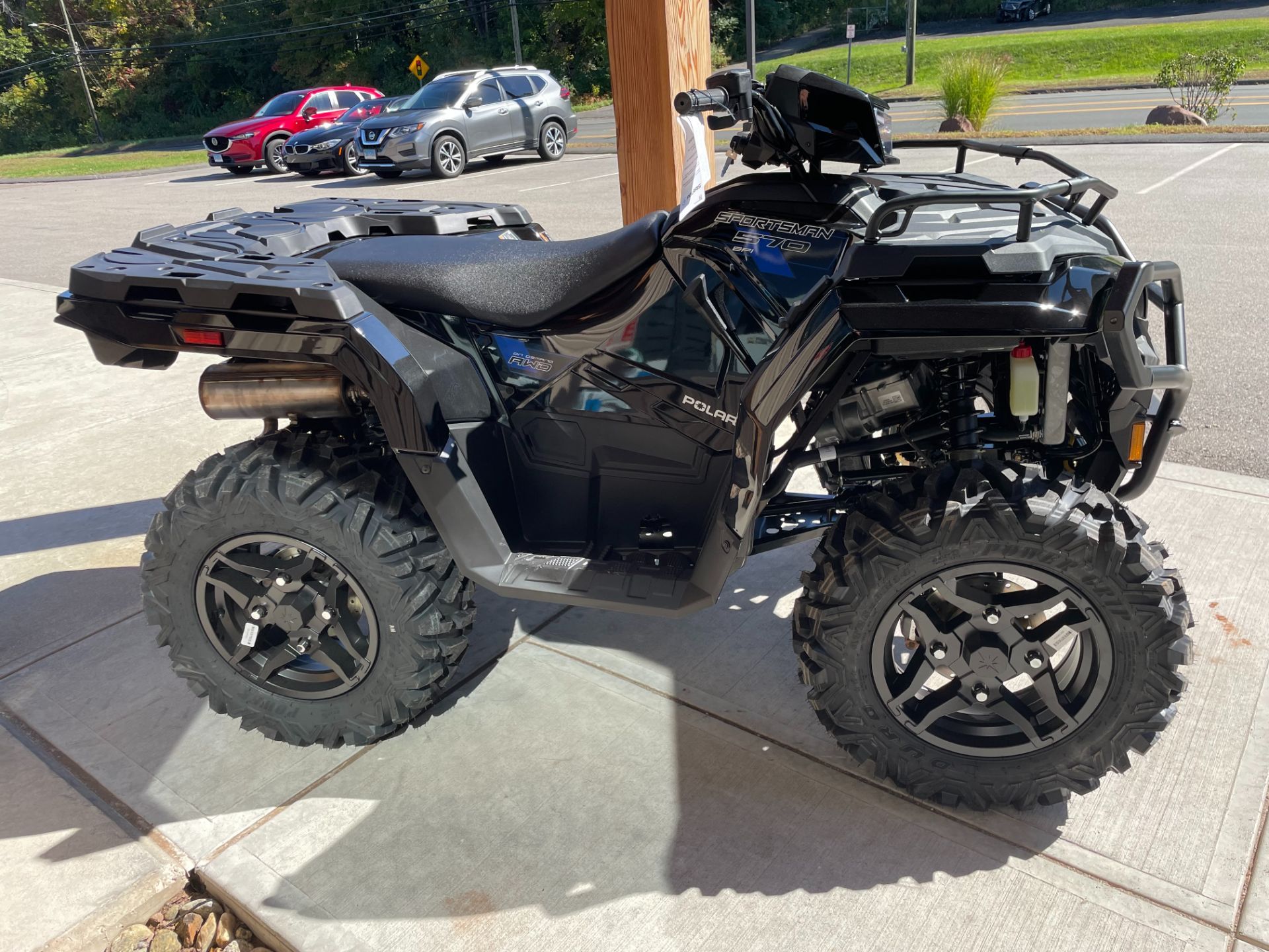 New 2024 Polaris Sportsman 570 Trail Onyx Black ATVs For Sale in Vernon