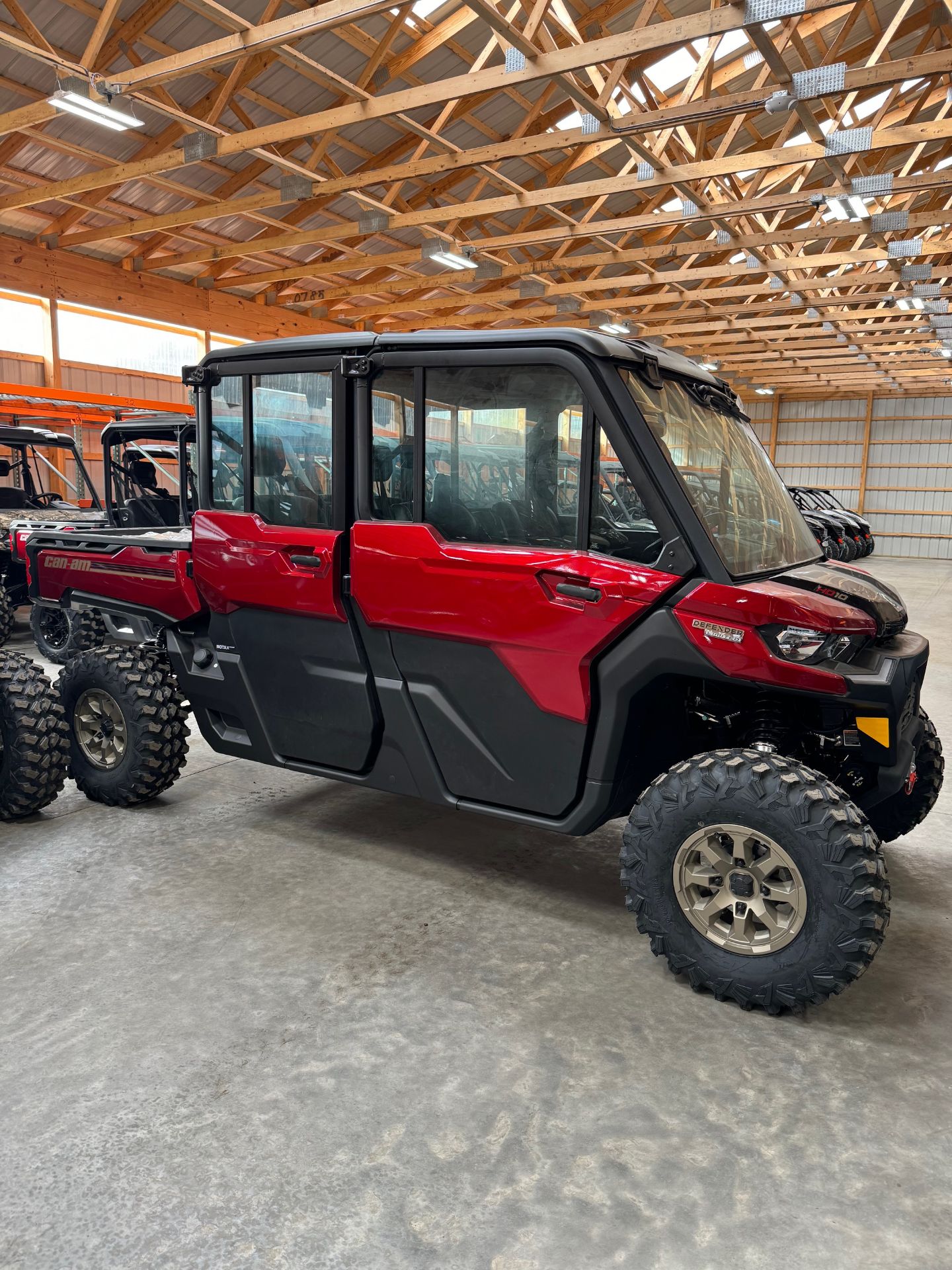 New 2024 CanAm Defender MAX Limited HD10 Fiery Red Utility Vehicles