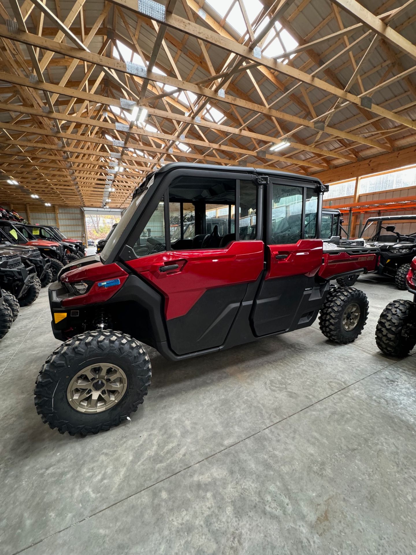 New 2024 CanAm Defender MAX Limited Fiery Red Utility Vehicles For