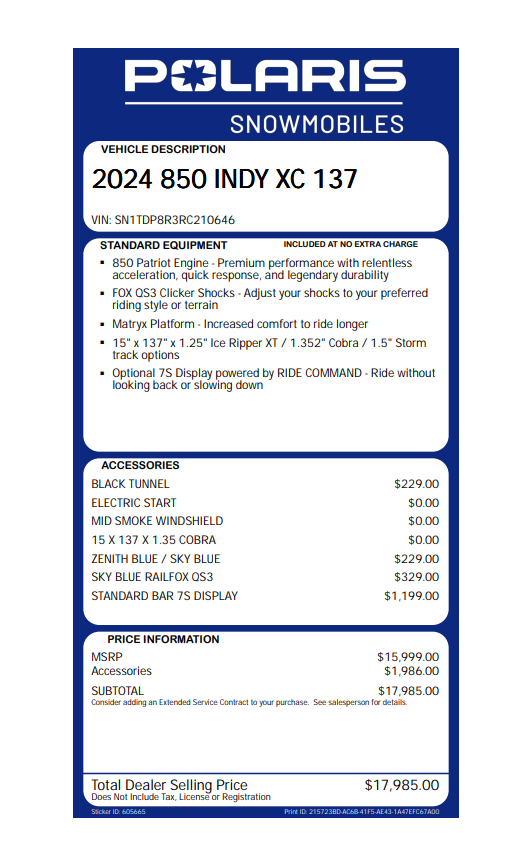 2024 Polaris 850 Indy XC 137 ES in Vernon, Connecticut - Photo 2