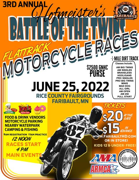 3rd Annual Battle of the Twins: Motorcycle Flat Track Races