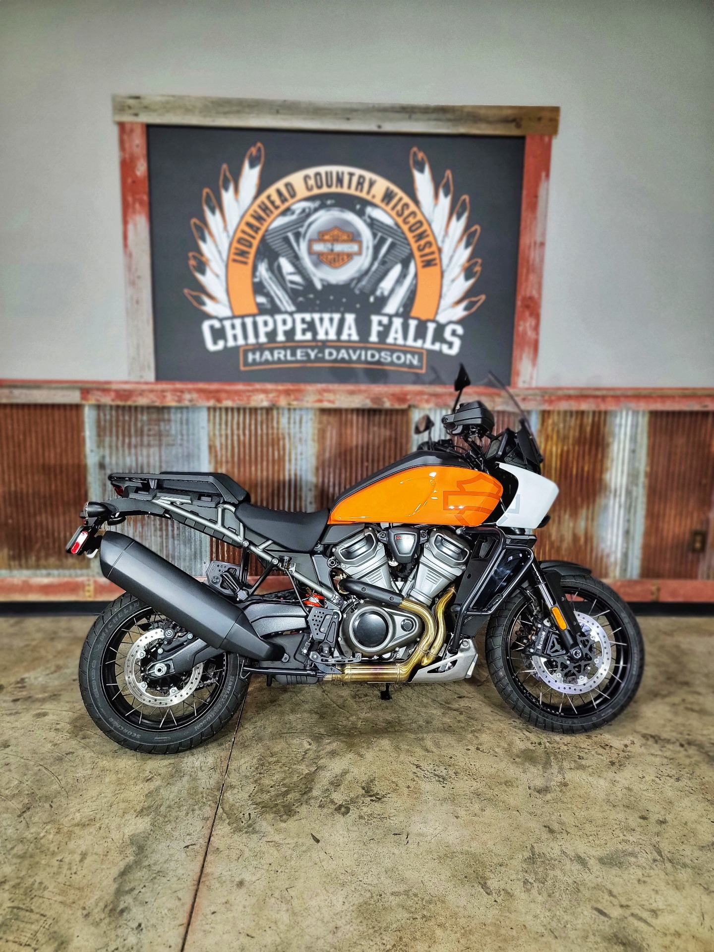 New 2021 Harley Davidson Pan America Special Baja Orange Stone Washed White Pearl Motorcycles In Chippewa Falls Wi Du305133
