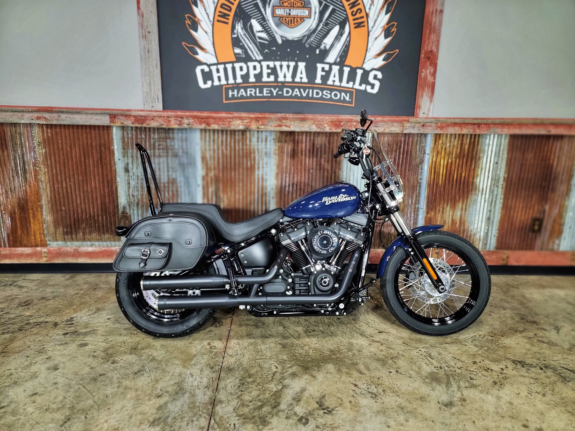 Used 2019 Harley Davidson Street Bob Billiard Blue Motorcycles In Chippewa Falls Wi B0573