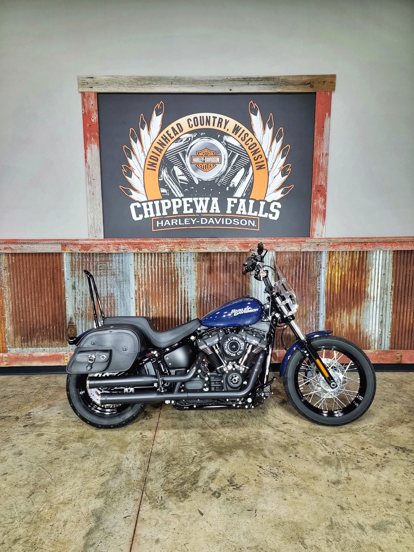 Used 2019 Harley Davidson Street Bob Billiard Blue Motorcycles In Chippewa Falls Wi B0573
