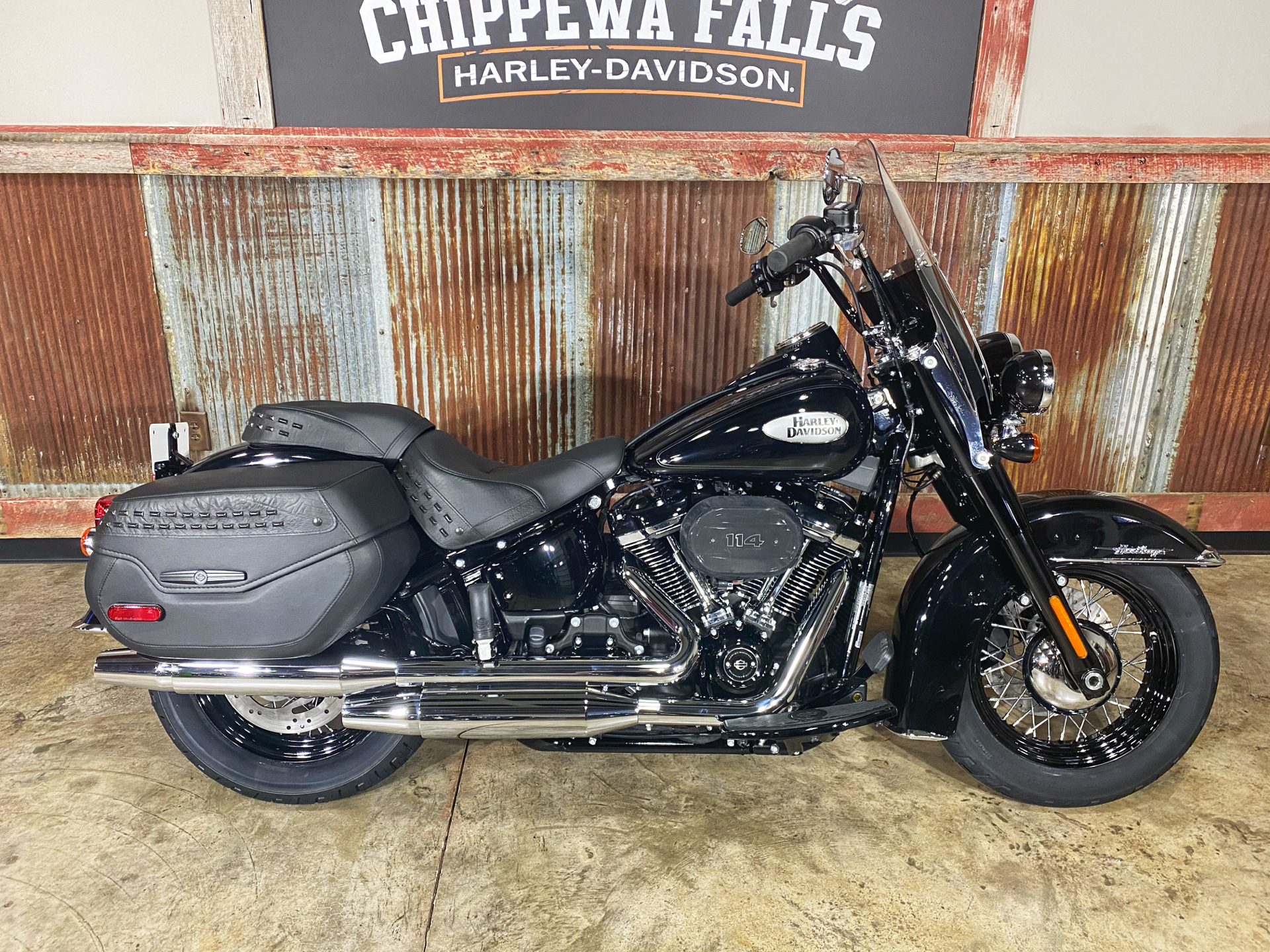 New 2021 Harley Davidson Heritage Classic 114 Vivid Black Motorcycles In Chippewa Falls Wi Fx024366