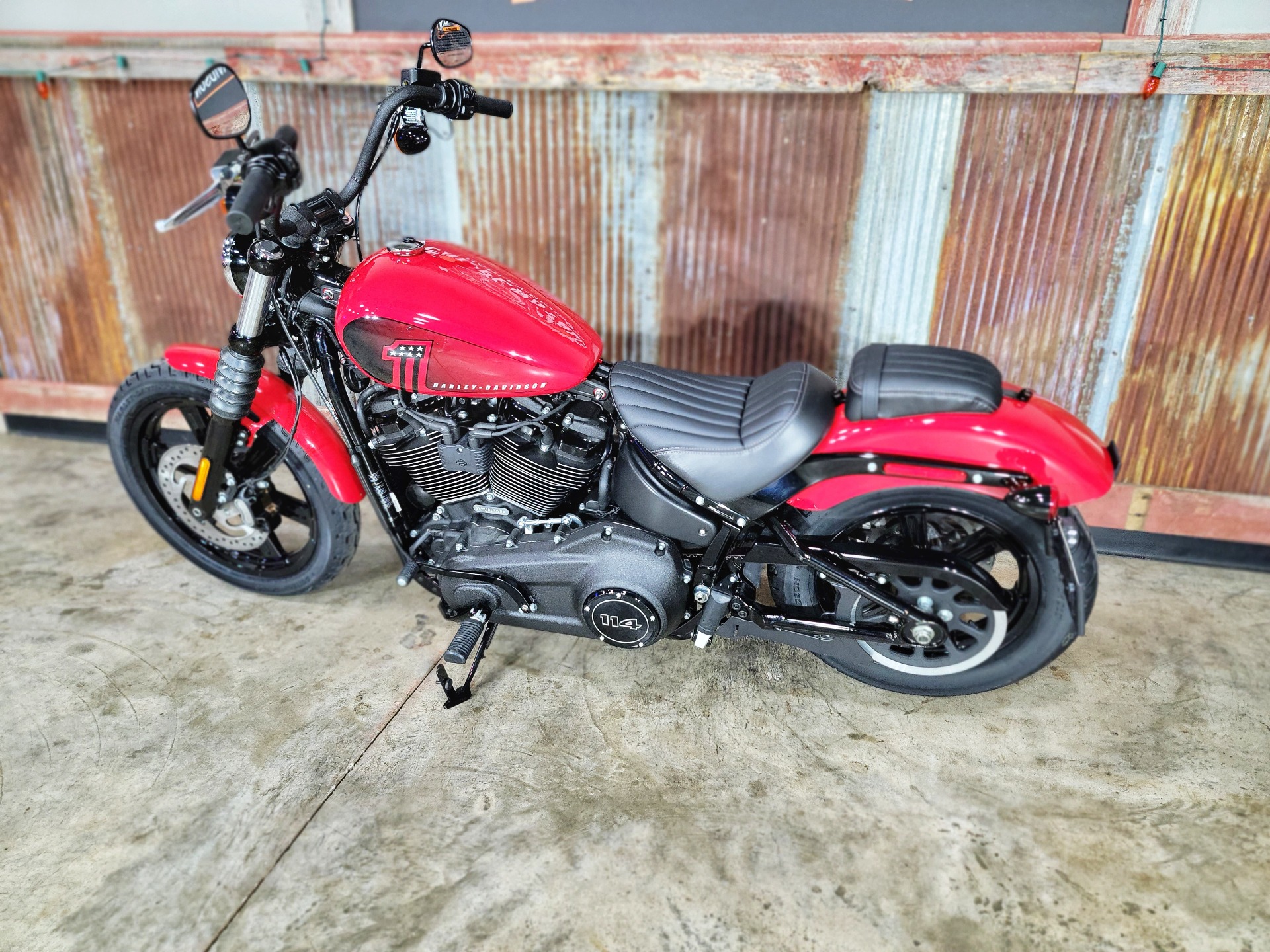 New 2023 Harley Davidson Street Bob® 114 Motorcycles In Faribault Mn Fx043312 Redline Red
