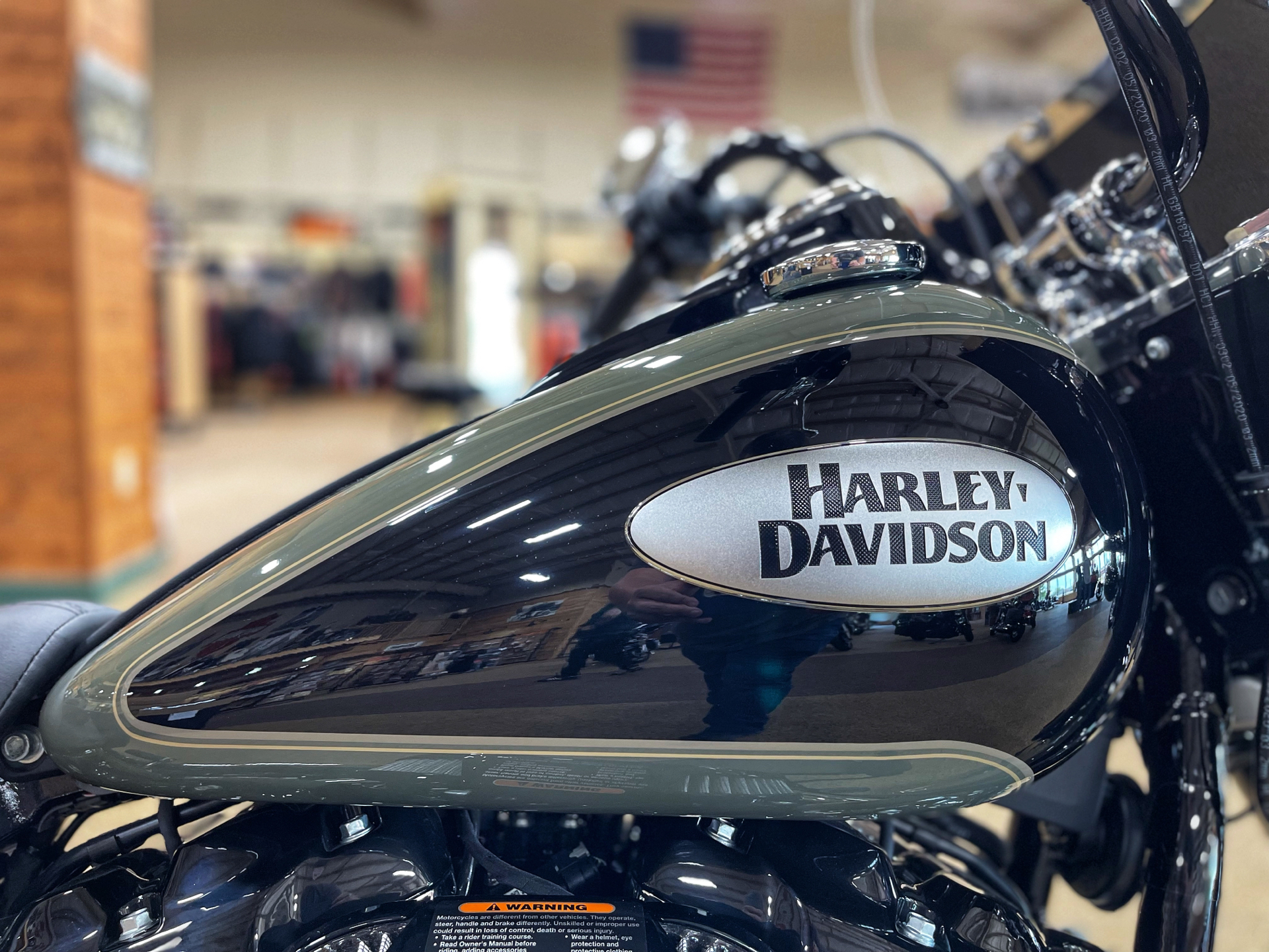 New 2021 Harley Davidson Heritage Classic 114 Deadwood Green Vivid Black Motorcycles In Sauk Rapids Mn 035431