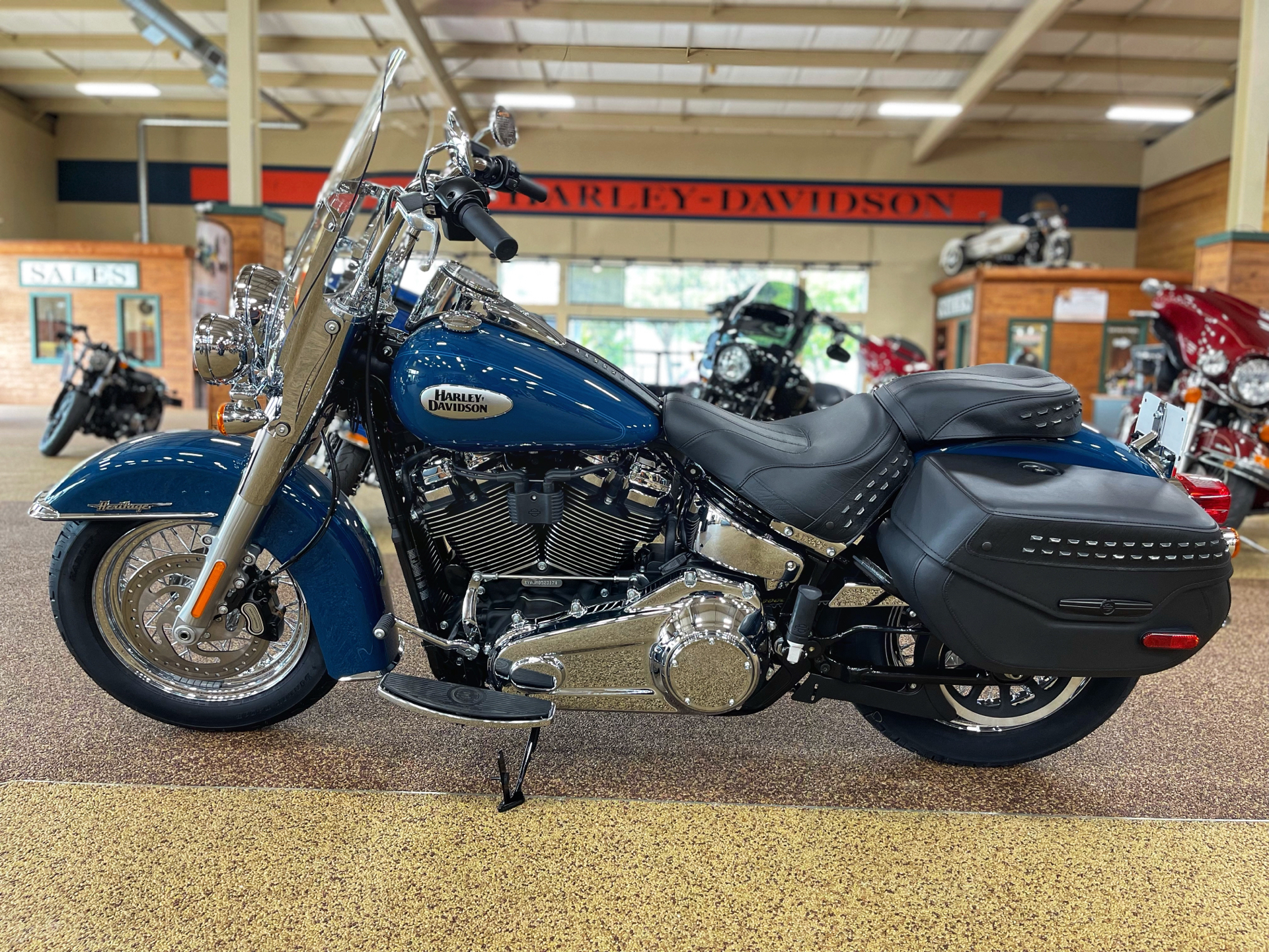 New 2021 Harley Davidson Heritage Classic Billiard Teal Motorcycles In Sauk Rapids Mn 052317