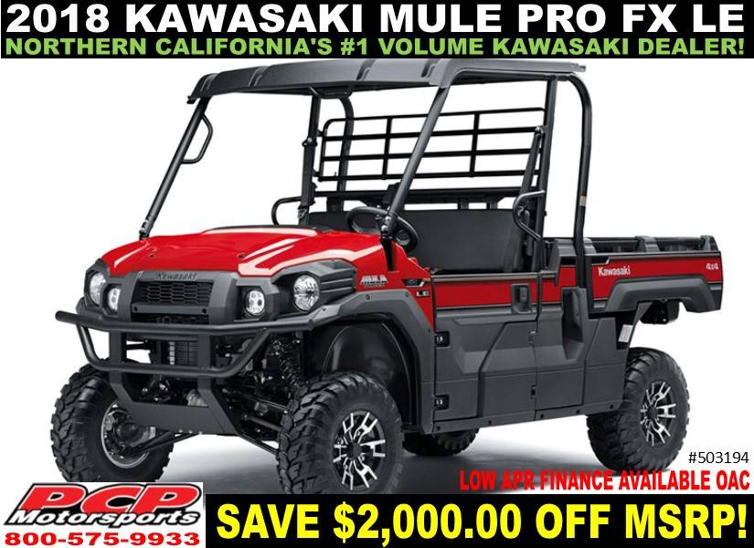 2018 Kawasaki Mule PRO-FX EPS LE for sale 10759