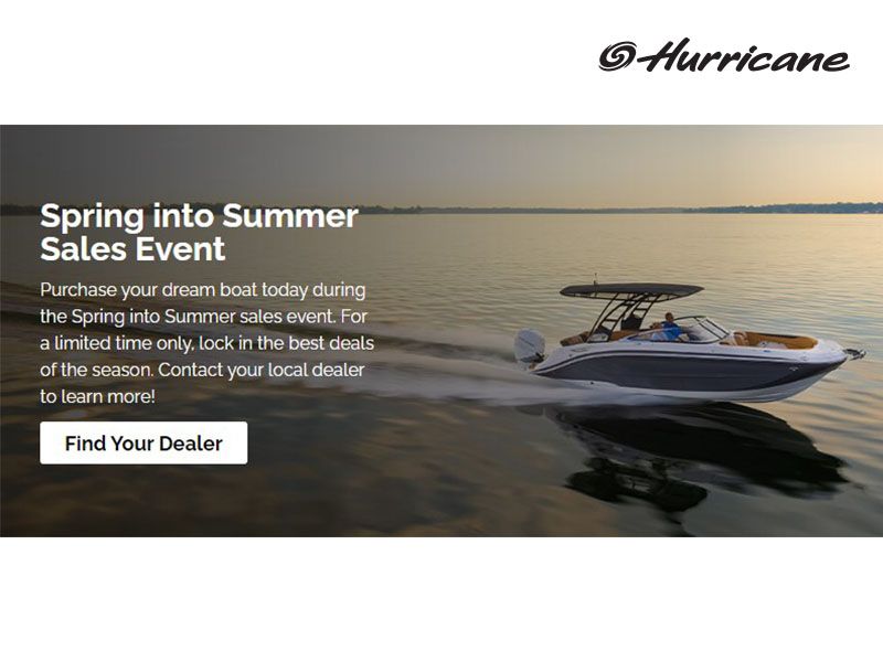 Hurricane - Spring into Summer Sales Event Happening Now!