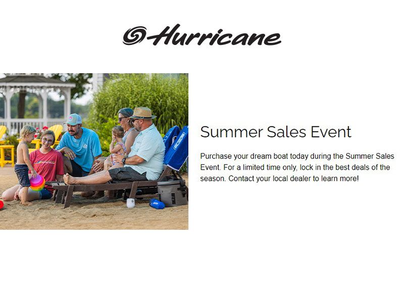 Hurricane - Summer Sales Event Happening Now!
