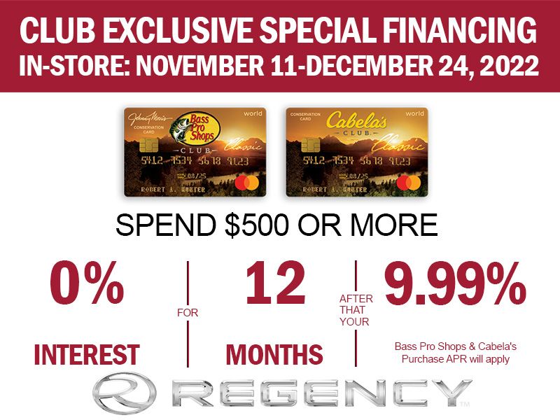 Regency - Club Exclusive Special Financing