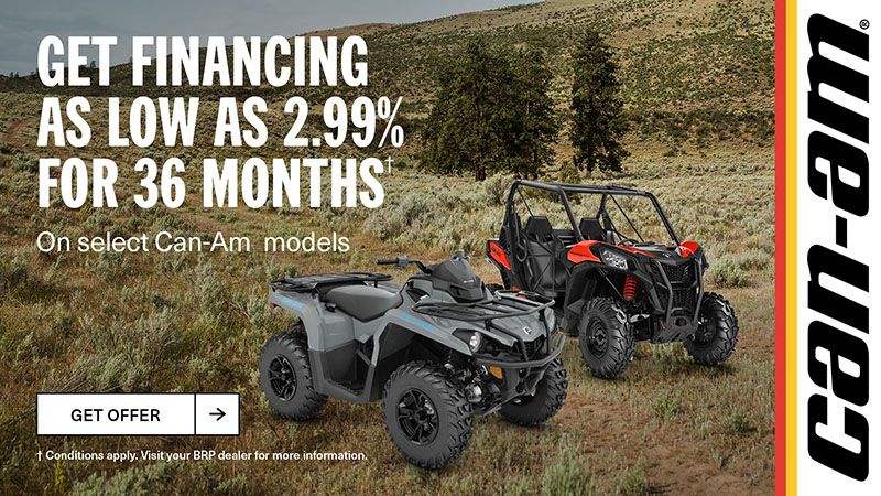 Can-Am - Financing Starting At 2.99% For 36 Months On Select Can-Am Outlander And Maverick Models