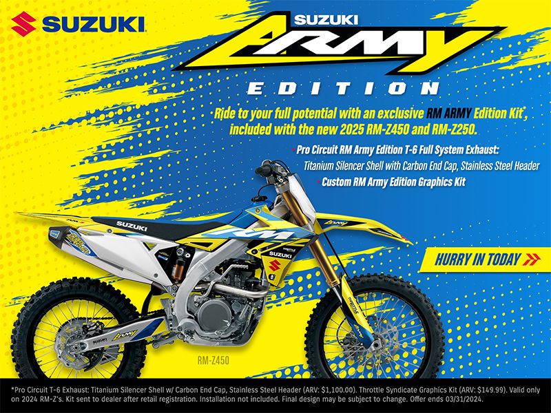 Suzuki Motor of America Inc. Suzuki - RM Army Edition