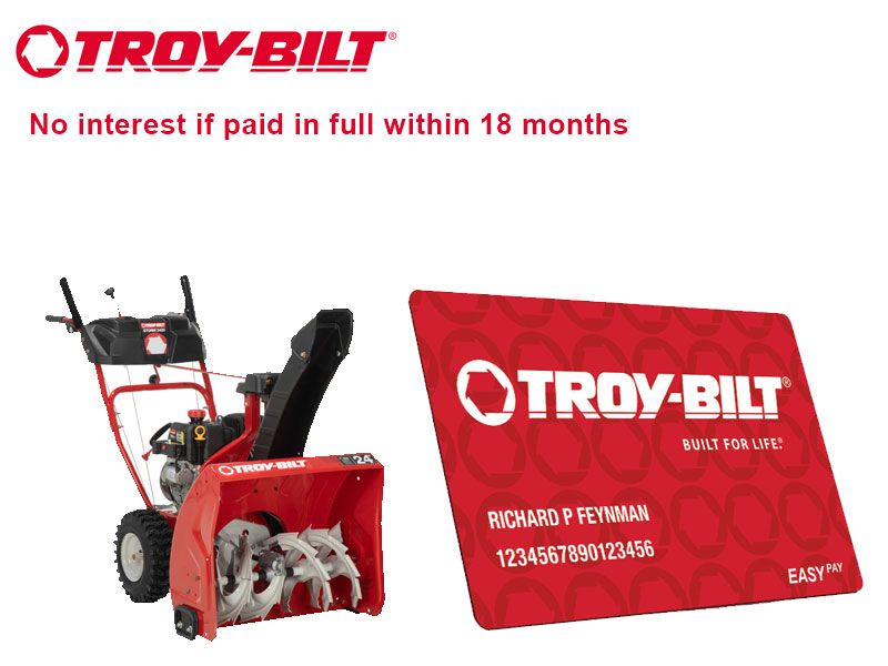 Troy-Bilt - No interest if paid in full within 18 months