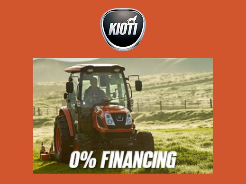 Kioti - Purchase A Qualifying KIOTI Tractor and Receive 0% Financing for 84 Months. Plus, 90 Days Deferred Payments*