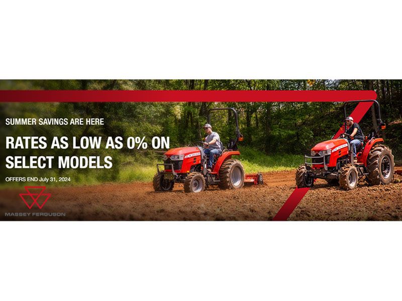Massey Ferguson - Summer Savings Are Here - Rates As Low As 0% On Select Models
