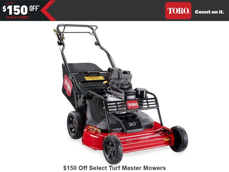  Toro - $150 Off Select Turf Master Mowers