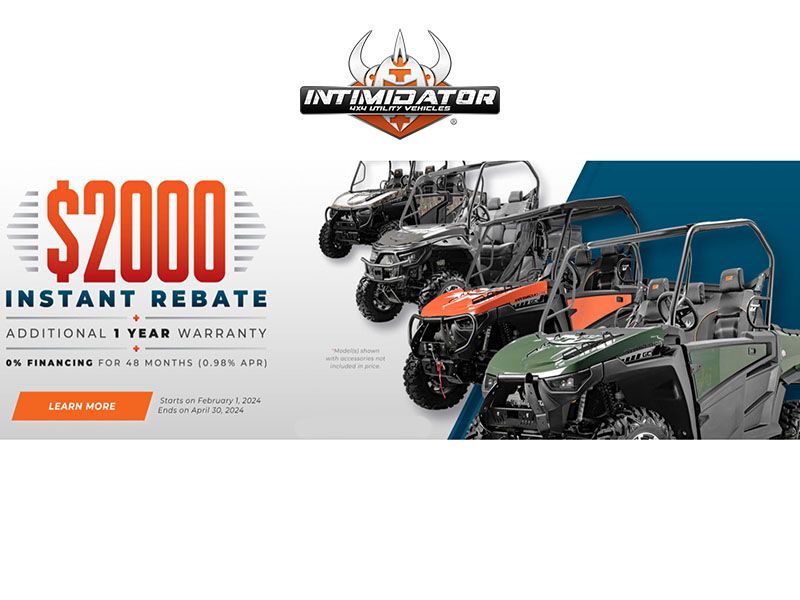 Intimidator 4 x 4 - Sales Event - $2000 Instant Rebate