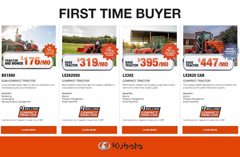 Kubota - First Time Buyer