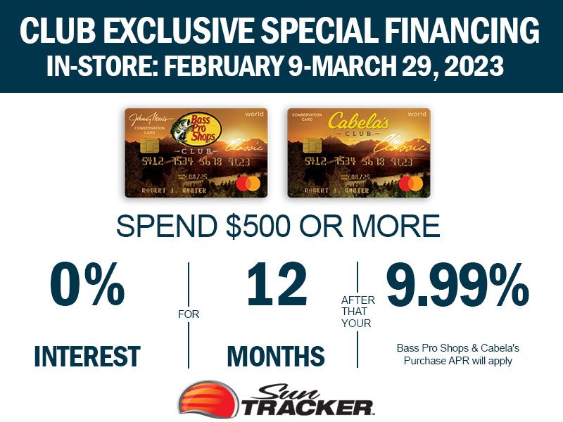 Sun Tracker - Club Exclusive Special Financing
