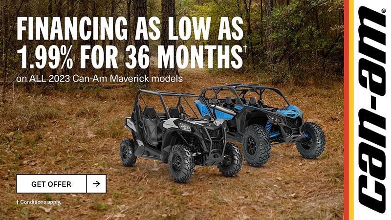 Can-Am - Financing as low as 1.99% for 36 months on all 2023 Maverick models