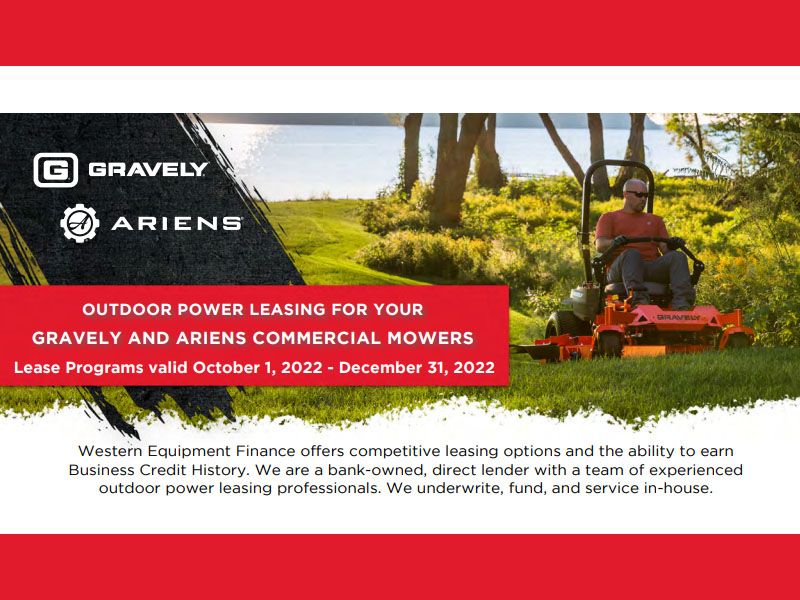 Ariens USA - Western Equipment Finance Lease Plans
