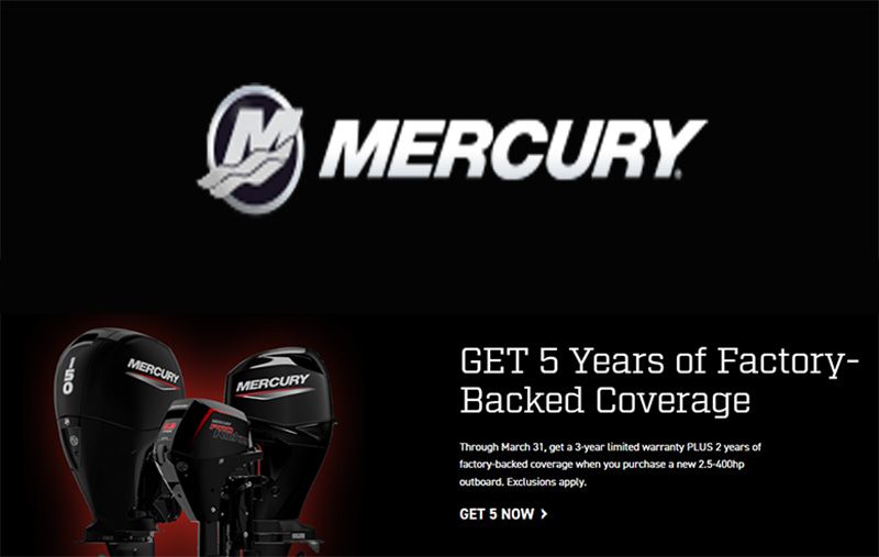 Mercury Marine - Get 5 Years of Factory-Backed Coverage
