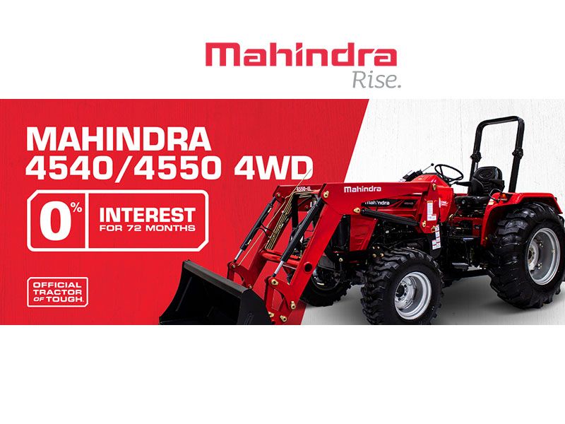 Mahindra - 4540 / 4550 4WD 0% Interest for 72 months