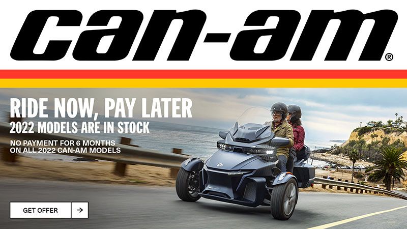 Can-Am - No Payments for 6 Months on All 2022 On-Road Models