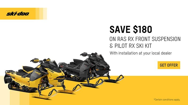 Ski-Doo - Get $180 off of purchase of Pilot RX Ski Kit and RAS RX Front Suspension