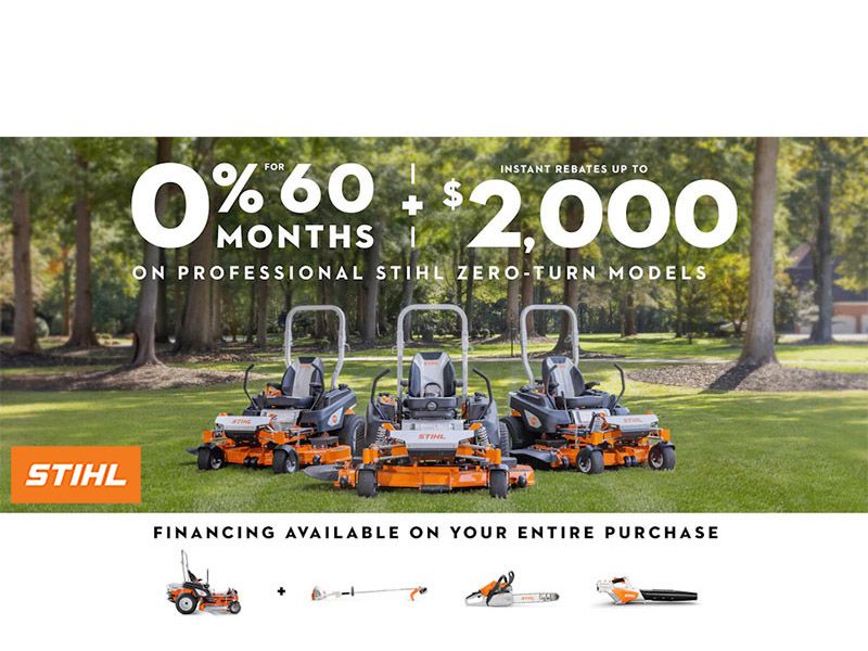 Stihl - 0% For 60 Months + Instant Rebates Up To $2,000 On Professional STIHL Zero-Turn Models