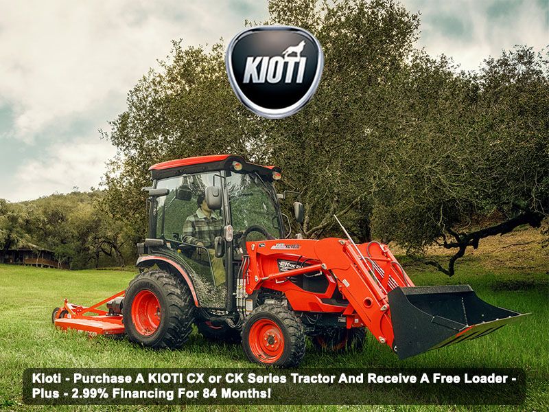 Kioti - Purchase A KIOTI CX or CK Series Tractor And Receive A Free Loader - Plus - 2.99% Financing For 84 Months!