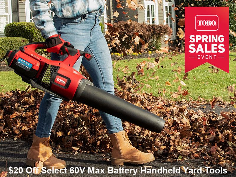Toro - Spring Sales Event $20 Off Select 60V Max Battery Handheld Yard Tools
