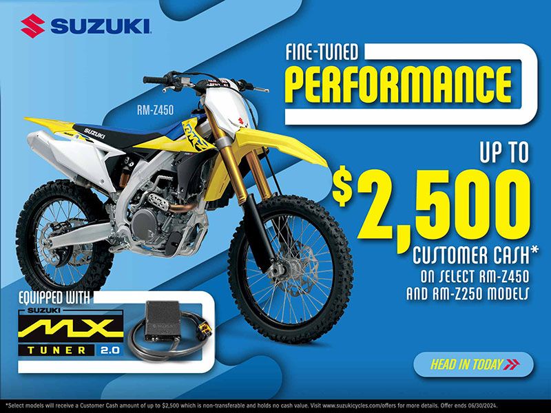 Suzuki Motor of America Inc. Suzuki - Fine-Tuned Performance - Up to $2,500 Customer Cash